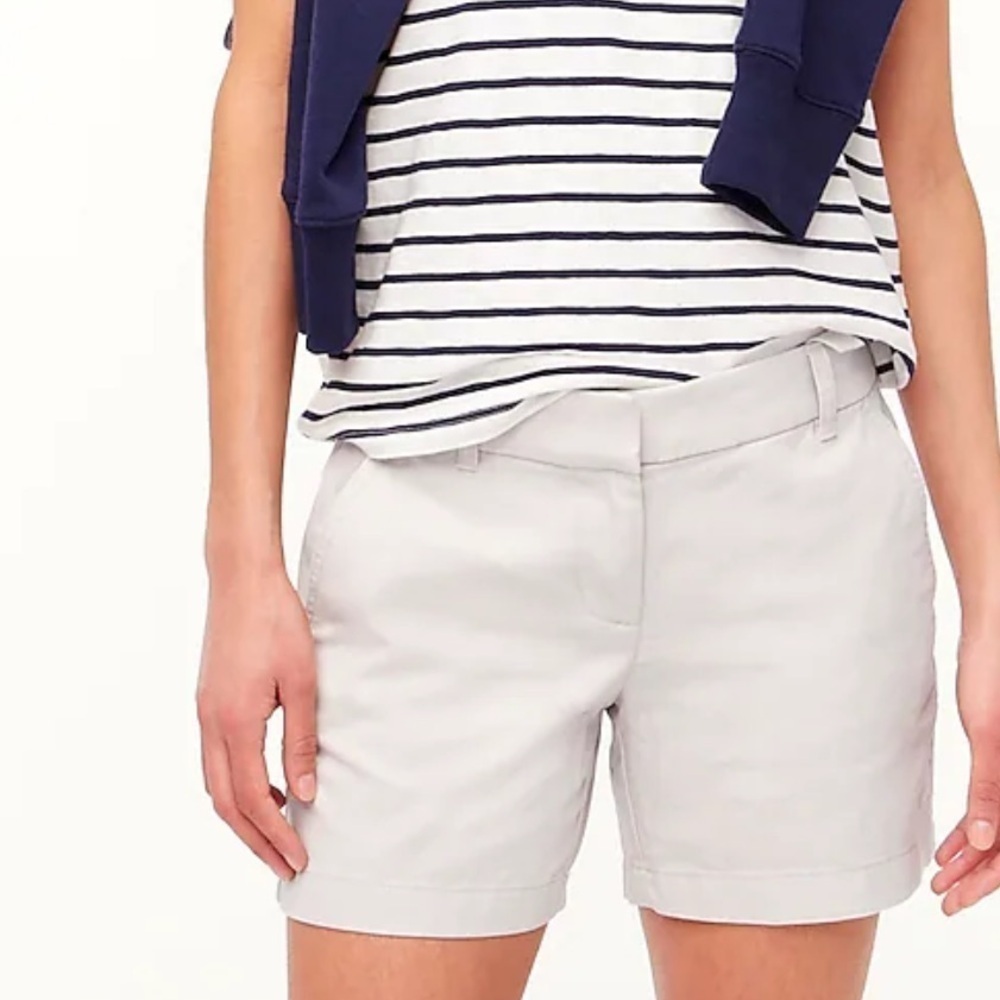 J crew oyster grey 5” classic chino shorts